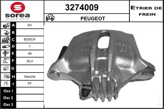 Sera 3274009 - Bremžu suports ps1.lv