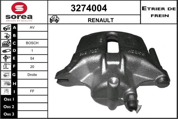 Sera 3274004 - Bremžu suports ps1.lv