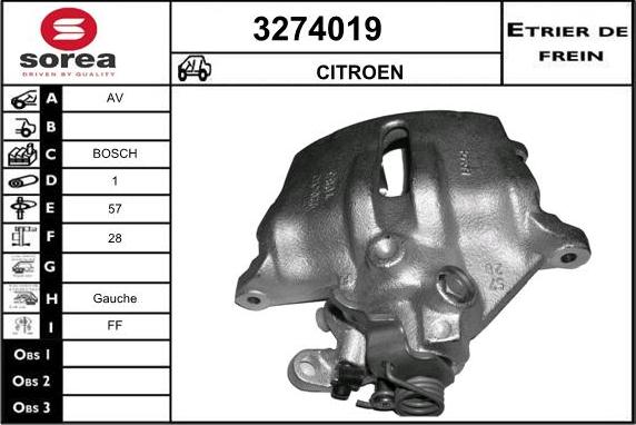 Sera 3274019 - Bremžu suports ps1.lv