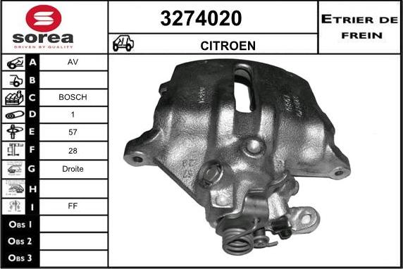 Sera 3274020 - Bremžu suports ps1.lv