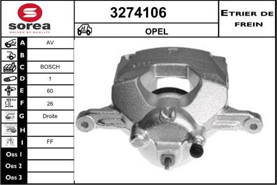 Sera 3274106 - Bremžu suports ps1.lv