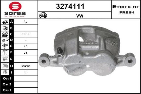 Sera 3274111 - Bremžu suports ps1.lv