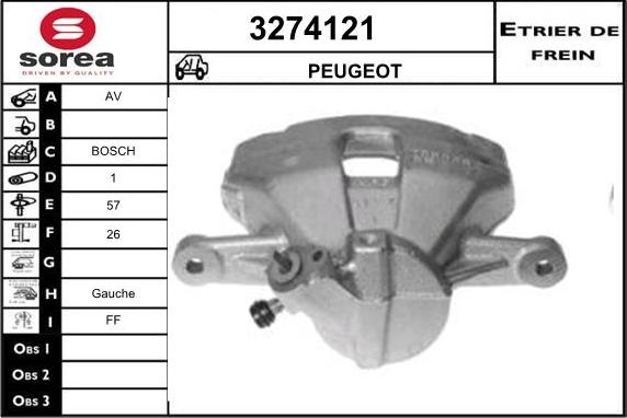 Sera 3274121 - Bremžu suports ps1.lv