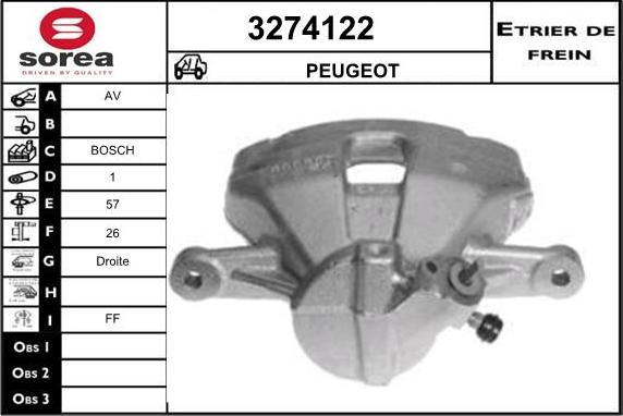 Sera 3274122 - Bremžu suports ps1.lv