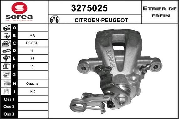 Sera 3275025 - Bremžu suports ps1.lv