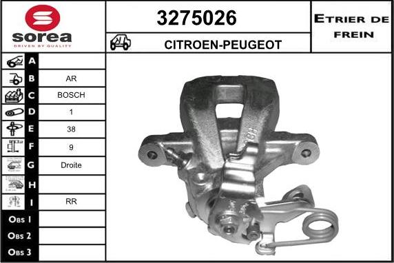 Sera 3275026 - Bremžu suports ps1.lv