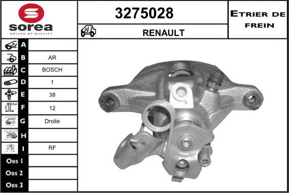 Sera 3275028 - Bremžu suports ps1.lv