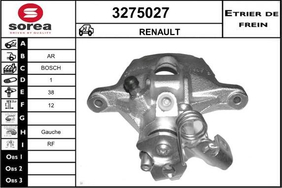 Sera 3275027 - Bremžu suports ps1.lv