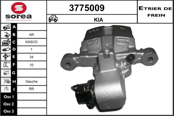 Sera 3775009 - Bremžu suports ps1.lv