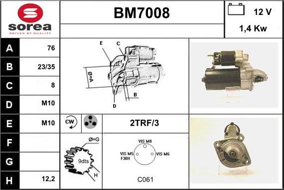 Sera BM7008 - Starteris ps1.lv