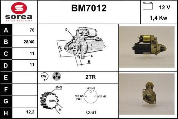 Sera BM7012 - Starteris ps1.lv