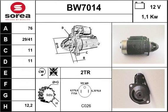 Sera BW7014 - Starteris ps1.lv