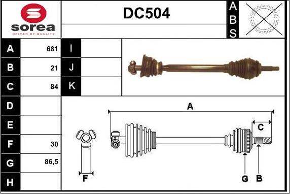 Sera DC504 - Piedziņas vārpsta ps1.lv