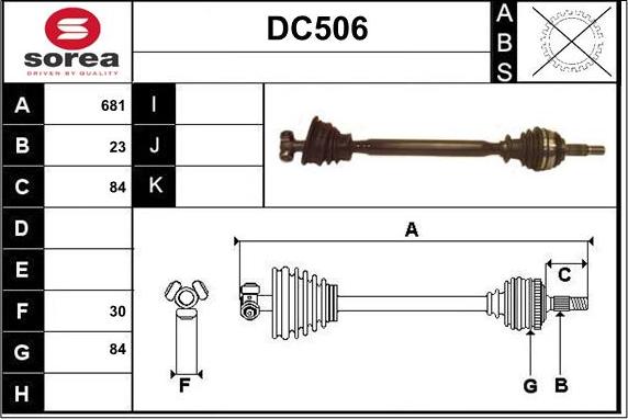 Sera DC506 - Piedziņas vārpsta ps1.lv