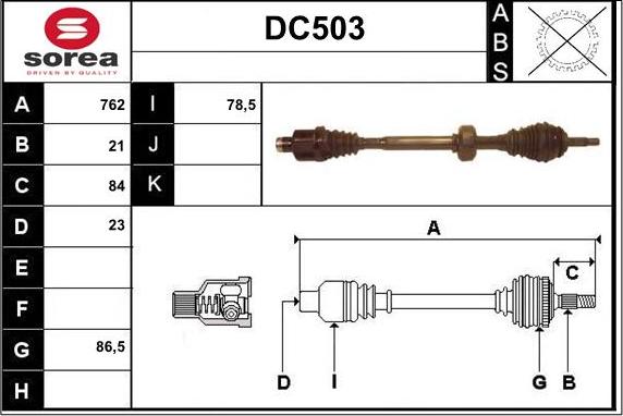 Sera DC503 - Piedziņas vārpsta ps1.lv