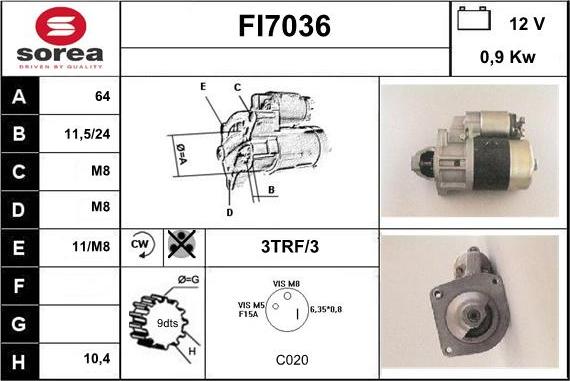 Sera FI7036 - Starteris ps1.lv