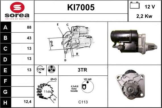 Sera KI7005 - Starteris ps1.lv