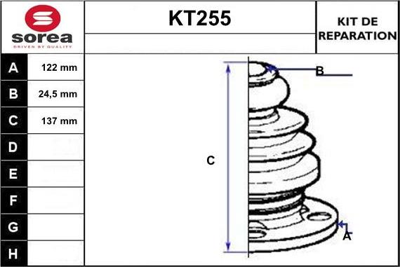 Sera KT255 - Putekļusargs, Piedziņas vārpsta ps1.lv