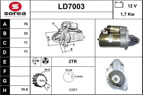 Sera LD7003 - Starteris ps1.lv