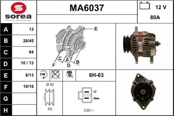 Sera MA6037 - Ģenerators ps1.lv