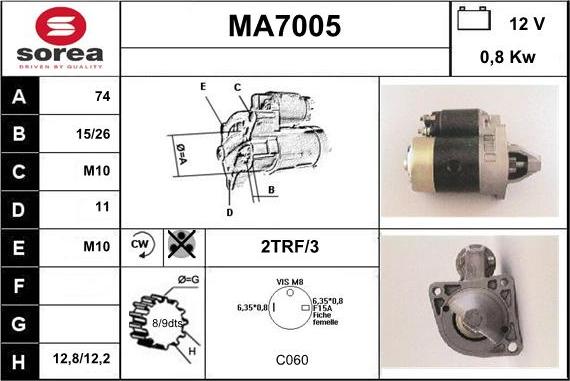 Sera MA7005 - Starteris ps1.lv