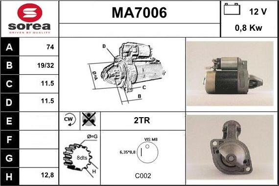 Sera MA7006 - Starteris ps1.lv