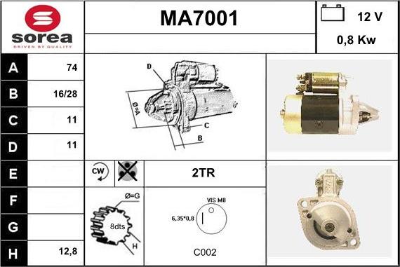 Sera MA7001 - Starteris ps1.lv