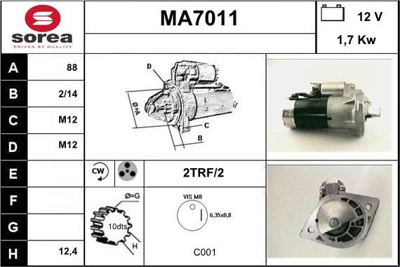 Sera MA7011 - Starteris ps1.lv