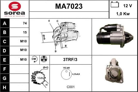 Sera MA7023 - Starteris ps1.lv