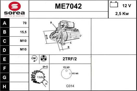 Sera ME7042 - Starteris ps1.lv