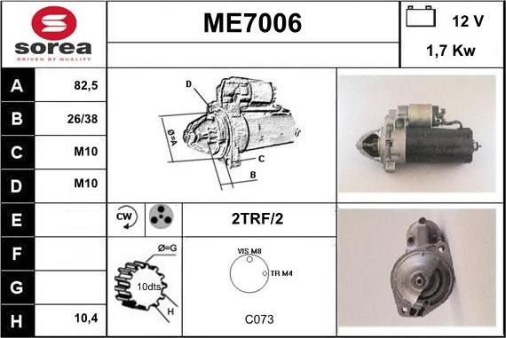 Sera ME7006 - Starteris ps1.lv