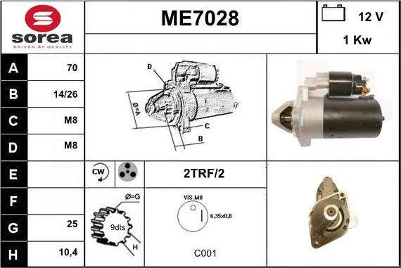 Sera ME7028 - Starteris ps1.lv