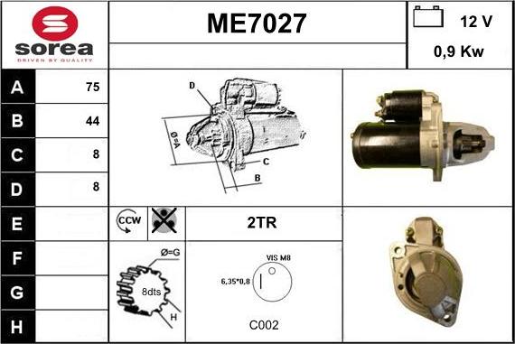 Sera ME7027 - Starteris ps1.lv