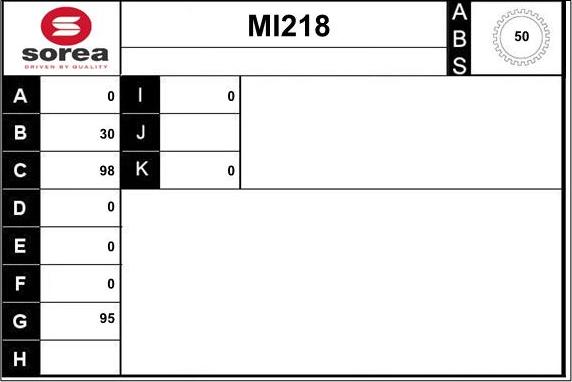 Sera MI218 - Piedziņas vārpsta ps1.lv