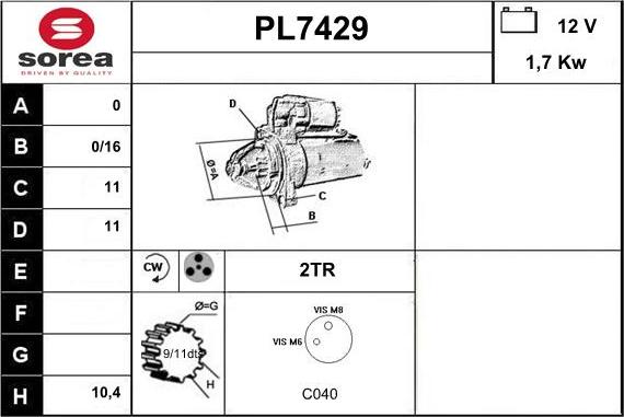 Sera PL7429 - Starteris ps1.lv