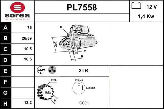 Sera PL7558 - Starteris ps1.lv