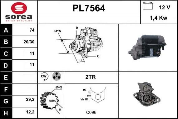 Sera PL7564 - Starteris ps1.lv