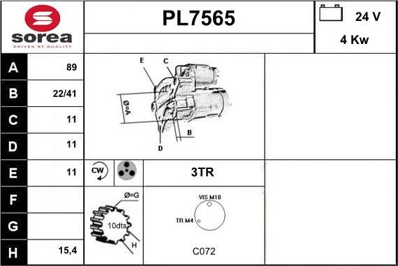 Sera PL7565 - Starteris ps1.lv