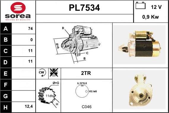 Sera PL7534 - Starteris ps1.lv