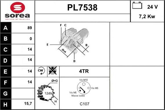 Sera PL7538 - Starteris ps1.lv