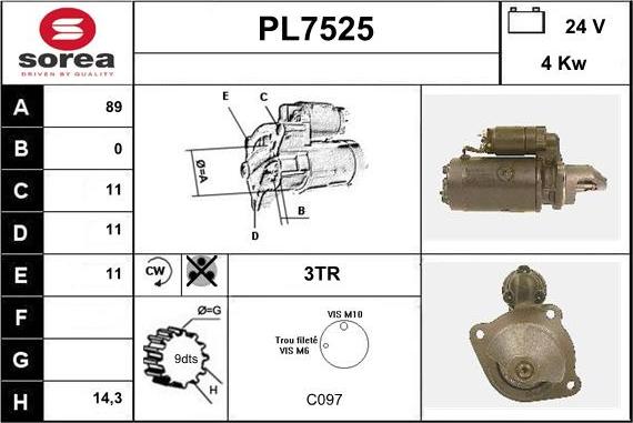 Sera PL7525 - Starteris ps1.lv