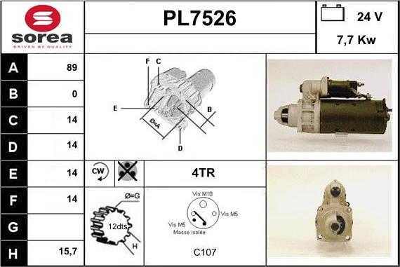 Sera PL7526 - Starteris ps1.lv