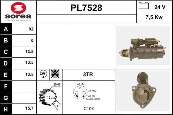 Sera PL7528 - Starteris ps1.lv