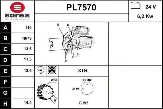 Sera PL7570 - Starteris ps1.lv