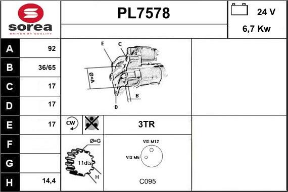 Sera PL7578 - Starteris ps1.lv