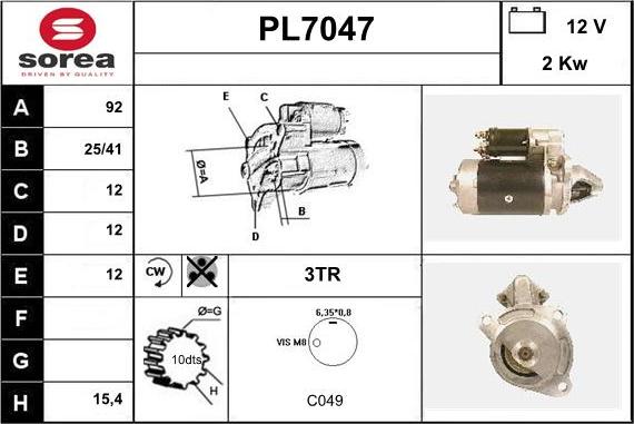 Sera PL7047 - Starteris ps1.lv