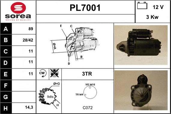 Sera PL7001 - Starteris ps1.lv