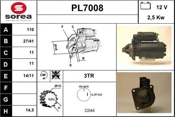 Sera PL7008 - Starteris ps1.lv