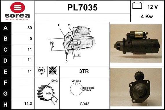 Sera PL7035 - Starteris ps1.lv