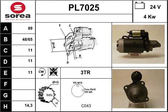 Sera PL7025 - Starteris ps1.lv